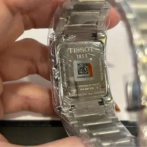 Holiday Gifts ? NIB Tissot T-Trend Diamond Mother of Pearl Stainless Steel Watch Tissot Lovely Round 19.5MM Watch main image 4